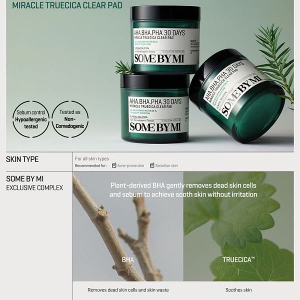 SOME BY MI AHA BHA PHA 30 Days Miracle Truecica Clear Pad 70 pads