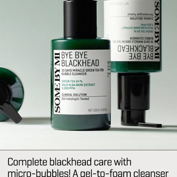 SOME BY MI Bye Bye Blackhead 30 Days Miracle Green Tea Tox Bubble Cleanser 120g