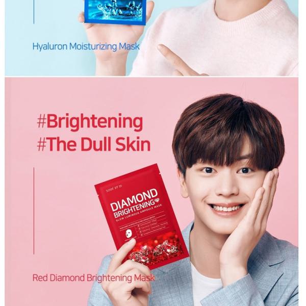 SOME BY MI Hyaluron Moisturizing Glow Luminous Ampoule Mask 25g x 10