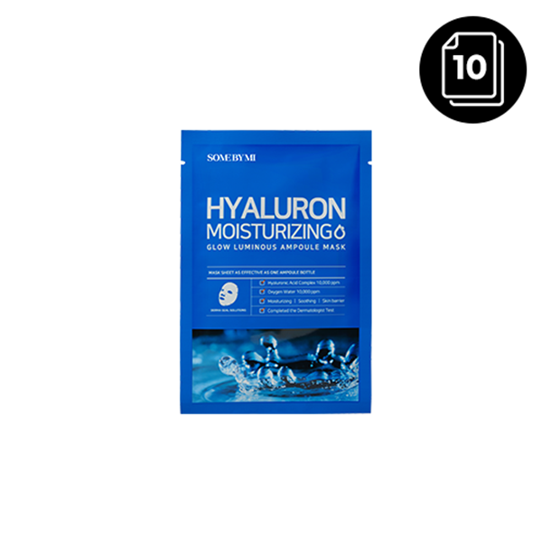 SOME BY MI Hyaluron Moisturizing Glow Luminous Ampoule Mask 25g x 10
