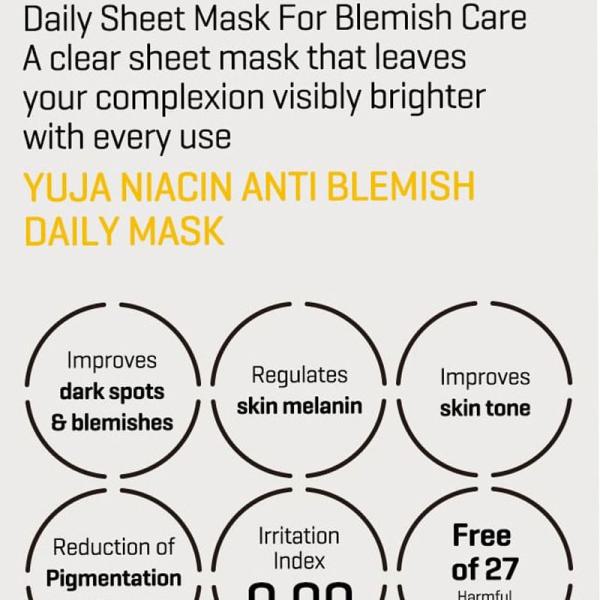 SOME BY MI Yuja Niacin Anti-Blemish Daily Mask 30 Sheets