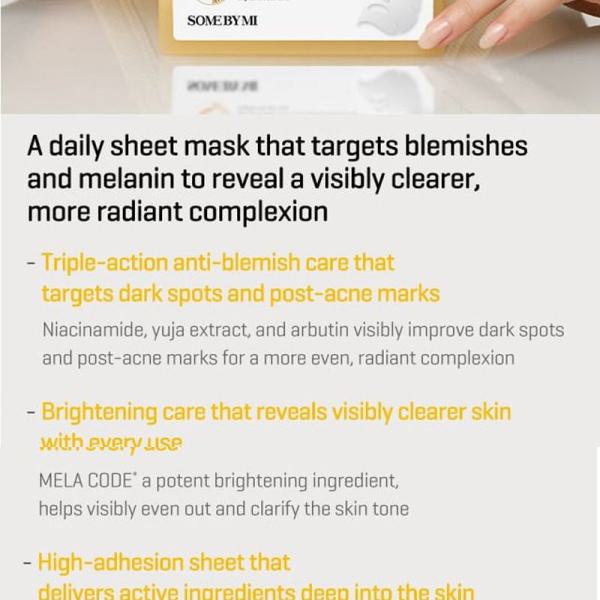SOME BY MI Yuja Niacin Anti-Blemish Daily Mask 30 Sheets