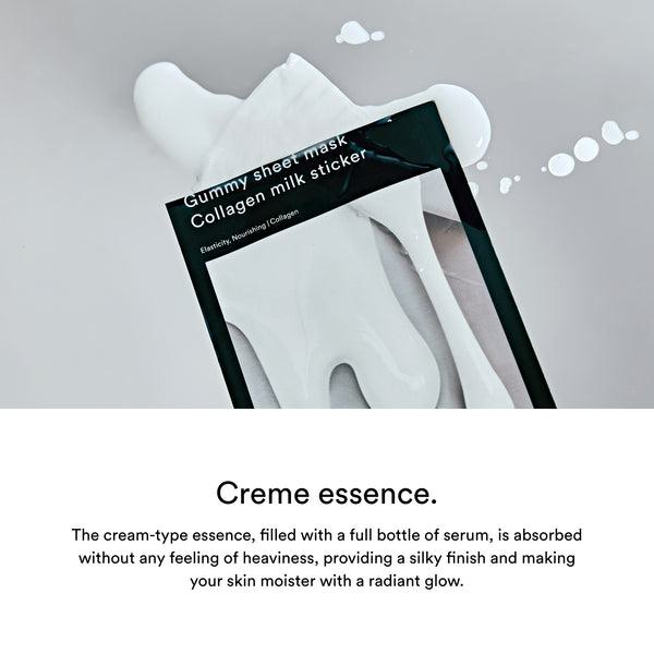 Gummy Sheet Mask Non-Animal Collagen Milk Sticker (10 Sheets)