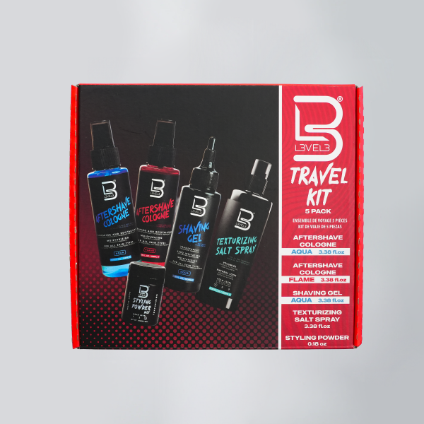Travel Kit – Aftershave Cologne, Shaving Gel, Salt Spray & Styling Powder