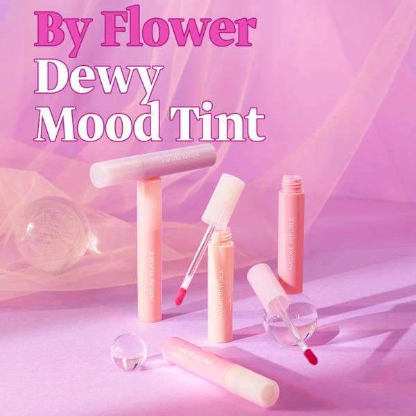 By Flower Dewy Mood Tint (03 Cherry Dew + Choose Your Color)