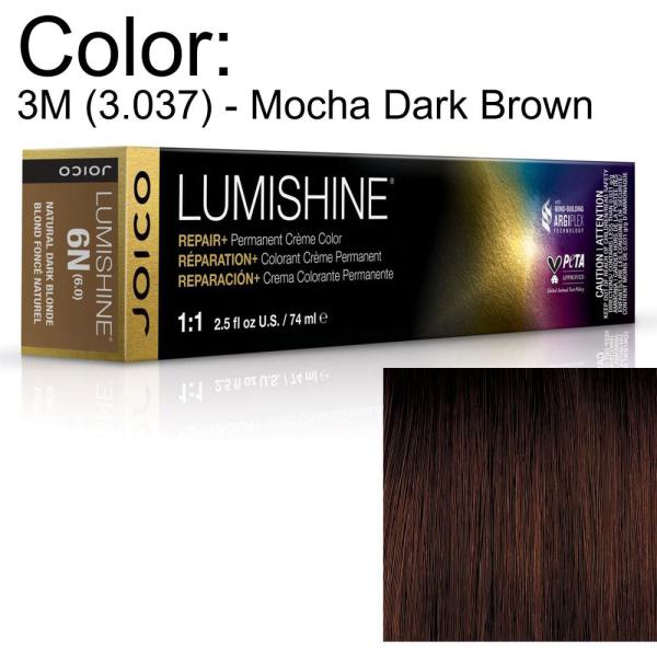 LumiShine Permanent Creme Color - 3M (3.037) - Mocha Dark Brown / 2.5 oz. by Joico