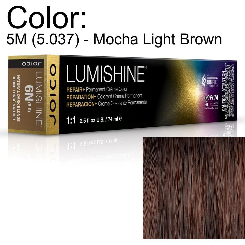 LumiShine Permanent Creme Color - 5M (5.037) - Mocha Light Brown / 2.5 oz. by Joico