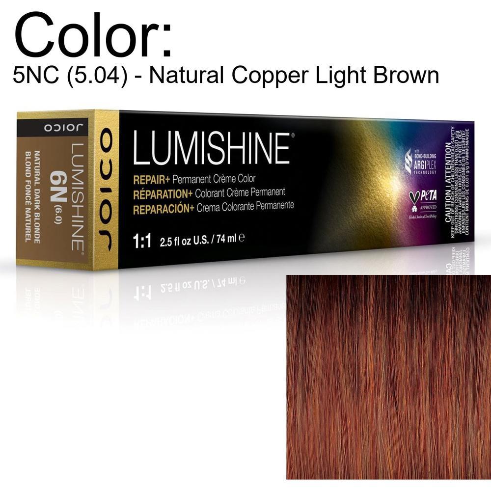 LumiShine Permanent Creme Color - 5NC (5.04) - Natural Copper Light Brown / 2.5 oz. by Joico