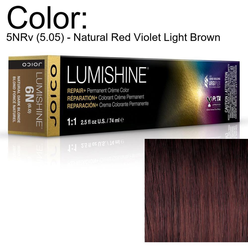 LumiShine Permanent Creme Color - 5NRv (5.05) - Natural Red Violet Light Brown / 2.5 oz. by Joico