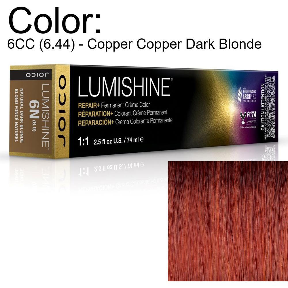 LumiShine Permanent Creme Color - 6CC (6.44) - Copper Copper Dark Blonde / 2.5 oz. by Joico