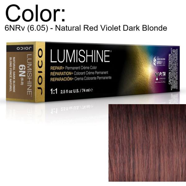 LumiShine Permanent Creme Color - 6NRv (6.05) - Natural Red Violet Dark Blonde / 2.5 oz. by Joico