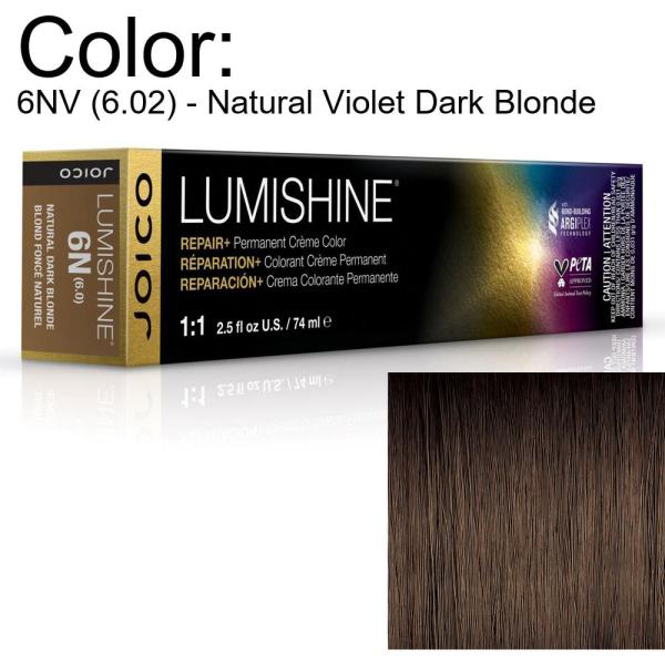 LumiShine Permanent Creme Color - 6NV (6.02) - Natural Violet Dark Blonde / 2.5 oz. by Joico