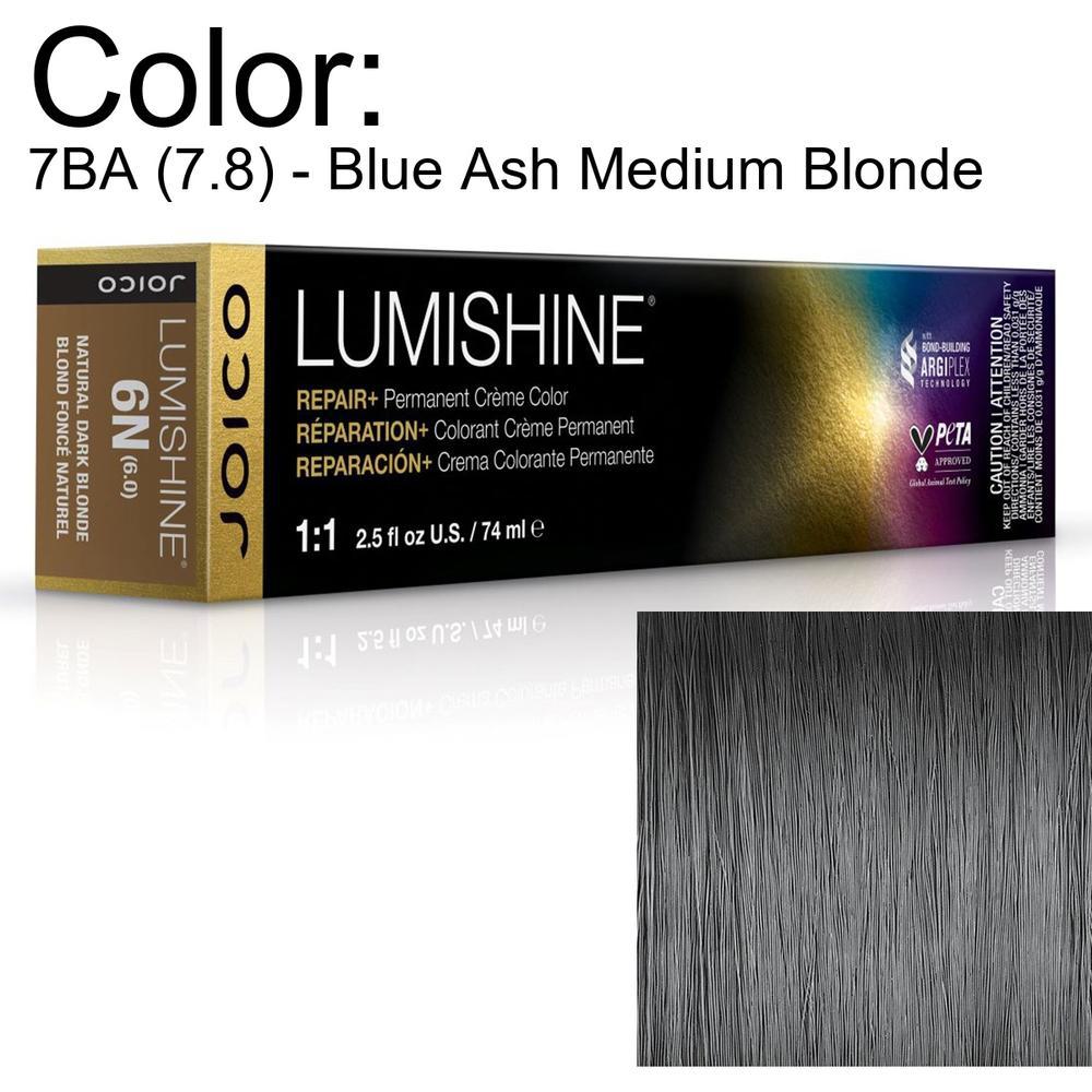 LumiShine Permanent Creme Color - 7BA (7.8) - Blue Ash Medium Blonde / 2.5 oz. by Joico