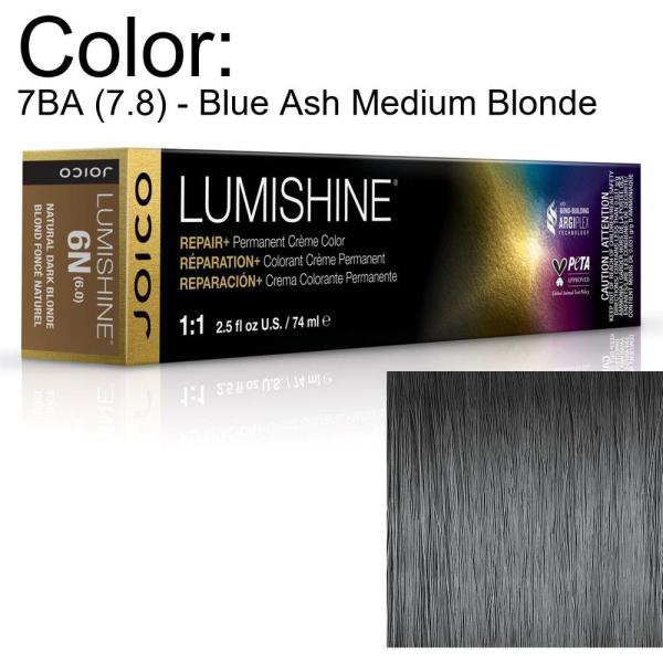 LumiShine Permanent Creme Color - 7BA (7.8) - Blue Ash Medium Blonde / 2.5 oz. by Joico