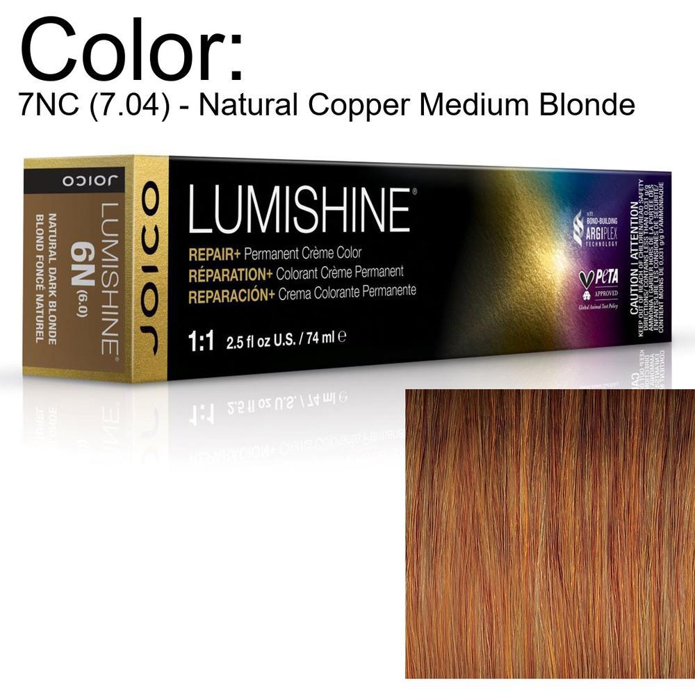 LumiShine Permanent Creme Color - 7NC (7.04) - Natural Copper Medium Blonde / 2.5 oz. by Joico