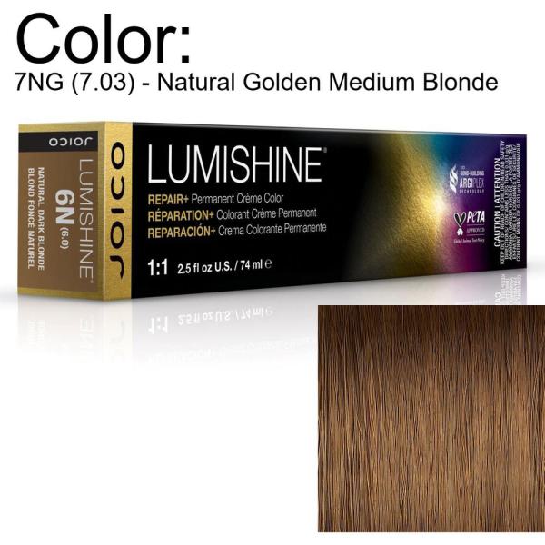 LumiShine Permanent Creme Color - 7NG (7.03) - Natural Golden Medium Blonde / 2.5 oz. by Joico