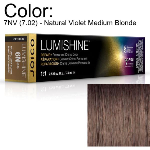 LumiShine Permanent Creme Color - 7NV (7.02) - Natural Violet Medium Blonde / 2.5 oz. by Joico