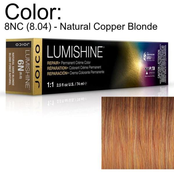LumiShine Permanent Creme Color - 8NC (8.04) - Natural Copper Blonde / 2.5 oz. by Joico