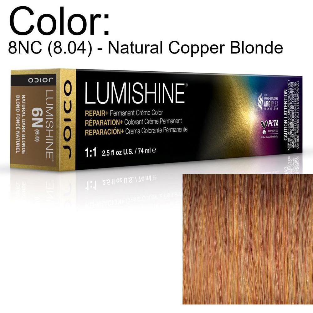 LumiShine Permanent Creme Color - 8NC (8.04) - Natural Copper Blonde / 2.5 oz. by Joico