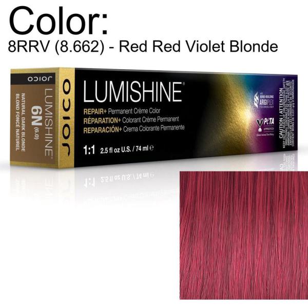 LumiShine Permanent Creme Color - 8RRV (8.662) - Red Red Violet Blonde / 2.5 oz. by Joico