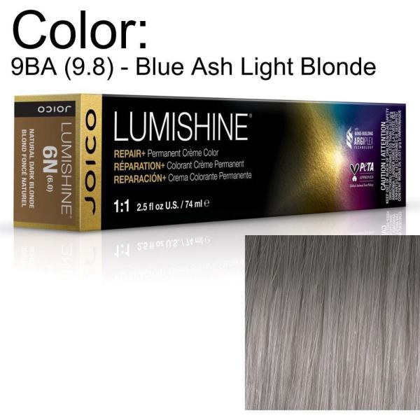 LumiShine Permanent Creme Color - 9BA (9.8) - Blue Ash Light Blonde / 2.5 oz. by Joico