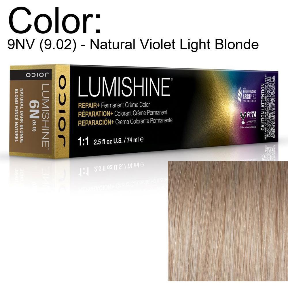 LumiShine Permanent Creme Color - 9NV (9.02) - Natural Violet Light Blonde / 2.5 oz. by Joico