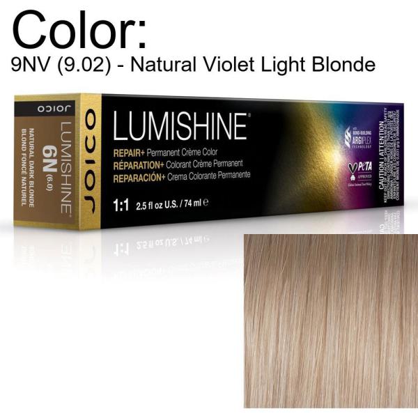 LumiShine Permanent Creme Color - 9NV (9.02) - Natural Violet Light Blonde / 2.5 oz. by Joico