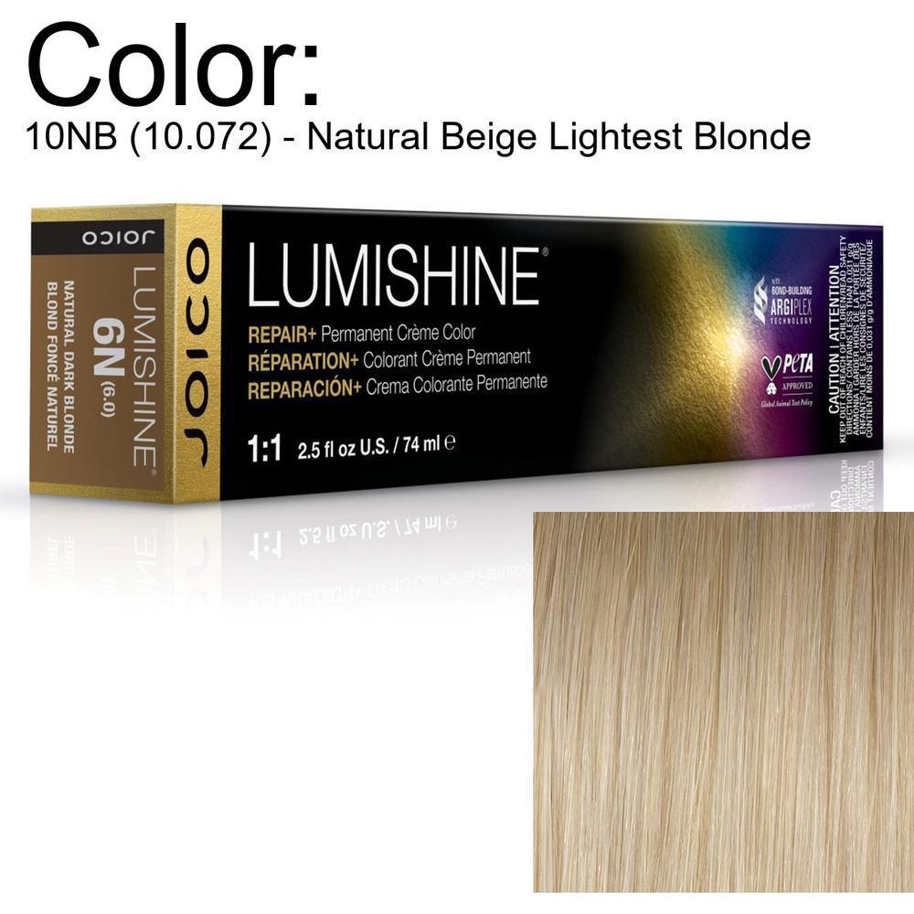 LumiShine Permanent Creme Color - 10NB (10.072) - Natural Beige Lightest Blonde / 2.5 oz. by Joico