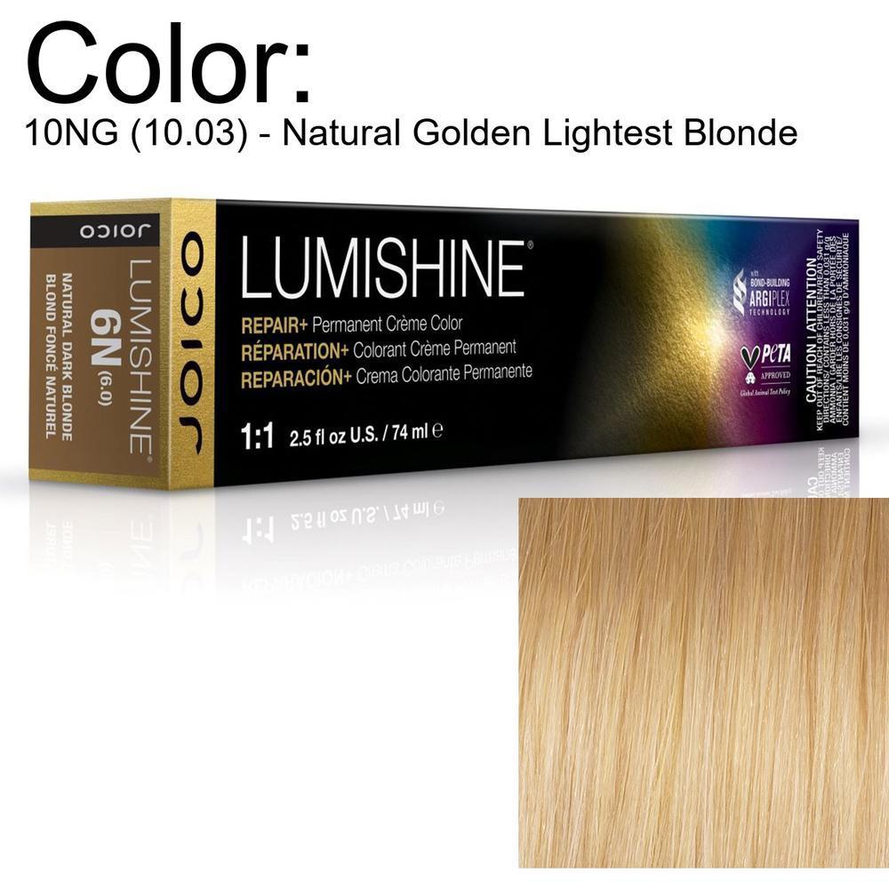 LumiShine Permanent Creme Color - 10NG (10.03) - Natural Golden Lightest Blonde / 2.5 oz. by Joico