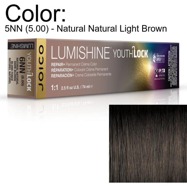 LumiShine YouthLock Permanent Creme Color - 5NN (5.00) - Natural Natural Light Brown / 2.5 oz. by Joico