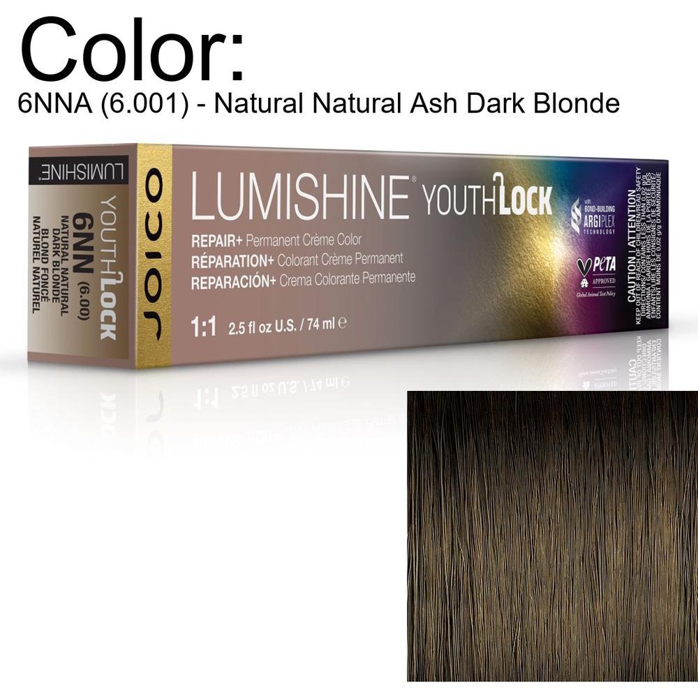 LumiShine YouthLock Permanent Creme Color - 6NNA (6.001) - Natural Natural Ash Dark Blonde / 2.5 oz. by Joico