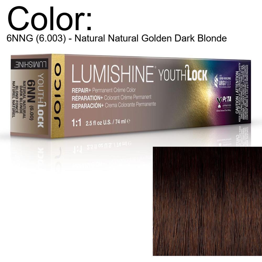 LumiShine YouthLock Permanent Creme Color - 6NNG (6.003) - Natural Natural Golden Dark Blonde / 2.5 oz. by Joico