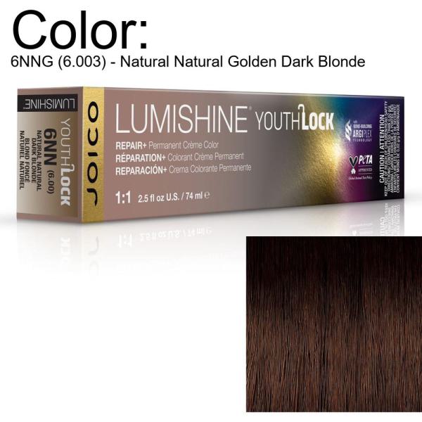 LumiShine YouthLock Permanent Creme Color - 6NNG (6.003) - Natural Natural Golden Dark Blonde / 2.5 oz. by Joico