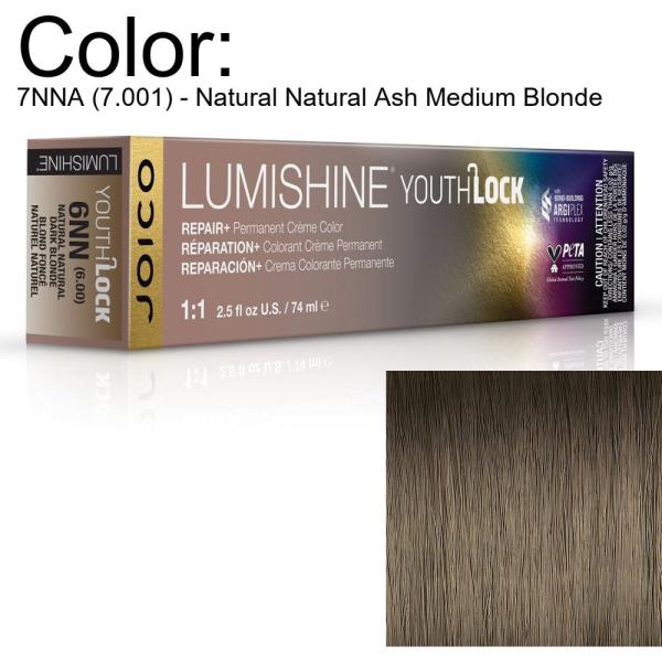 LumiShine YouthLock Permanent Creme Color - 7NNA (7.001) - Natural Natural Ash Medium Blonde / 2.5 oz. by Joico