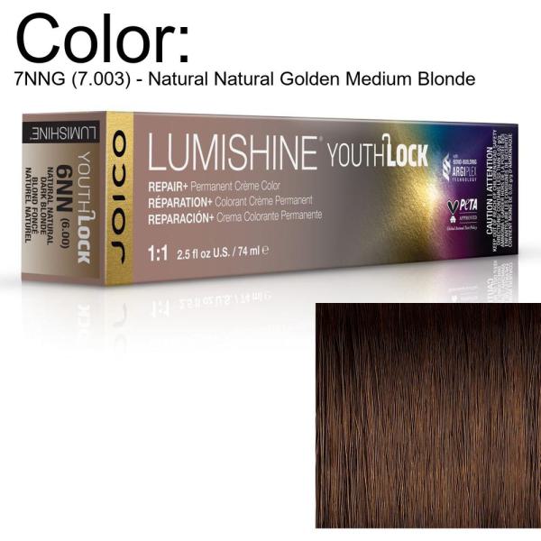 LumiShine YouthLock Permanent Creme Color - 7NNG (7.003) - Natural Natural Golden Medium Blonde / 2.5 oz. by Joico