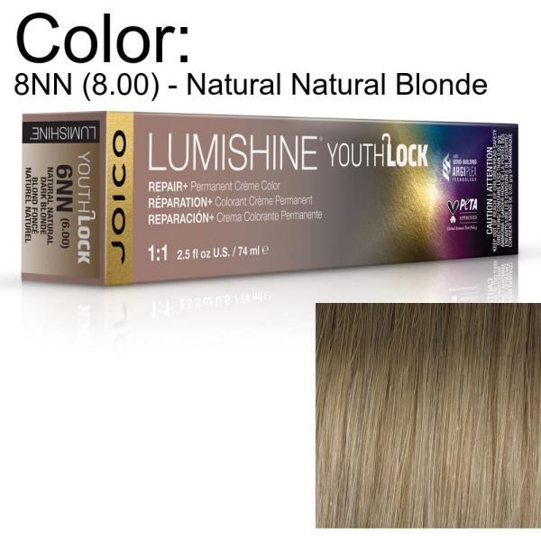 LumiShine YouthLock Permanent Creme Color - 8NN (8.00) - Natural Natural Blonde / 2.5 oz. by Joico