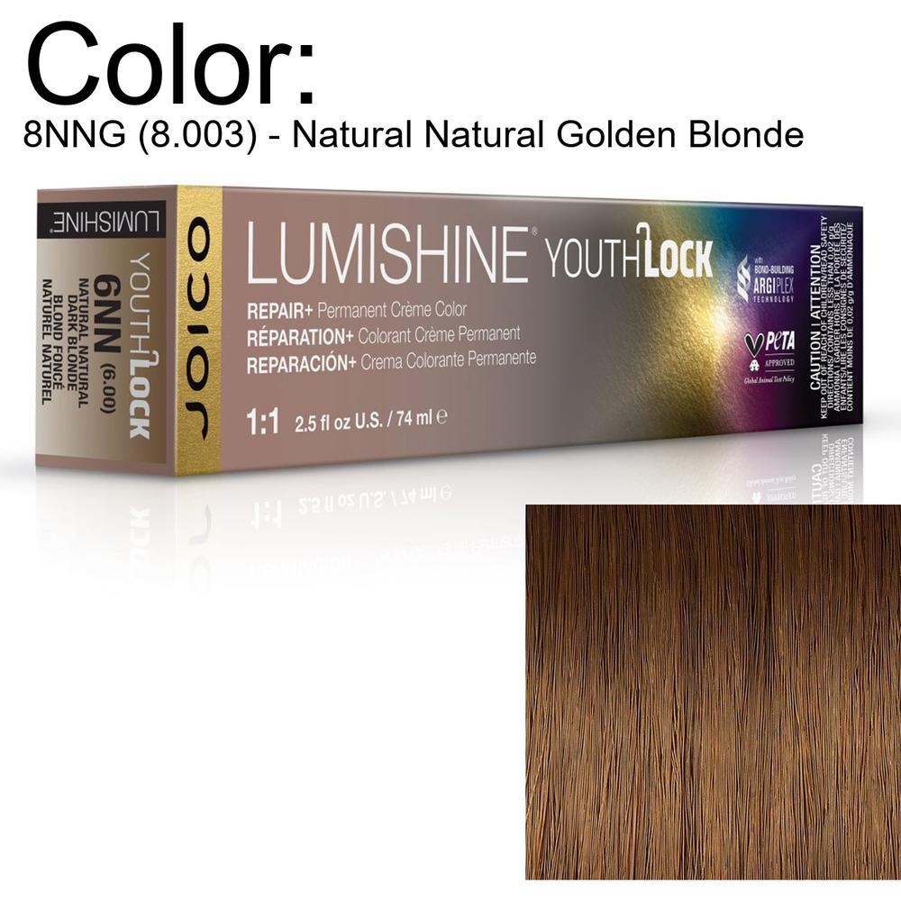 LumiShine YouthLock Permanent Creme Color - 8NNG (8.003) - Natural Natural Golden Blonde / 2.5 oz. by Joico