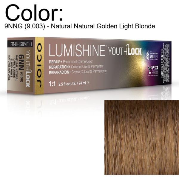 LumiShine YouthLock Permanent Creme Color - 9NNG (9.003) - Natural Natural Golden Light Blonde / 2.5 oz. by Joico