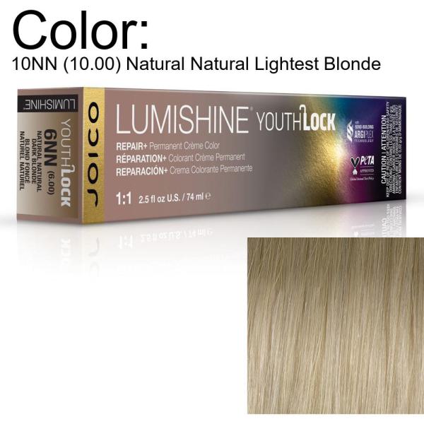 LumiShine YouthLock Permanent Creme Color - 10NN (10.00) Natural Natural Lightest Blonde / 2.5 oz. by Joico