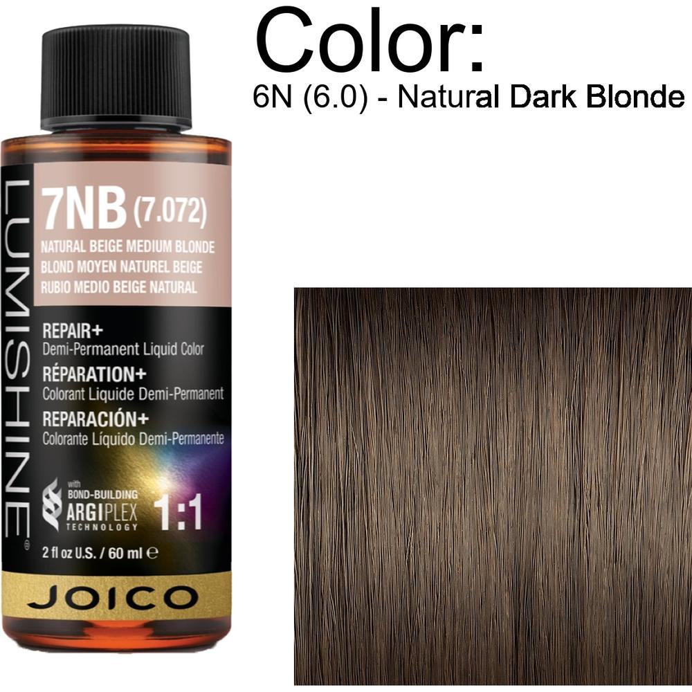 LumiShine Demi Permanent Liquid Color - 6N (6.0) - Natural Dark Blonde / 2 oz. By Joico