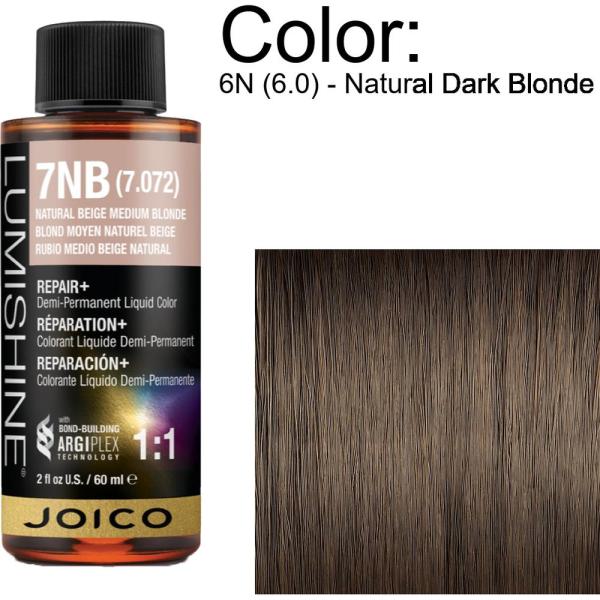 LumiShine Demi Permanent Liquid Color - 6N (6.0) - Natural Dark Blonde / 2 oz. By Joico