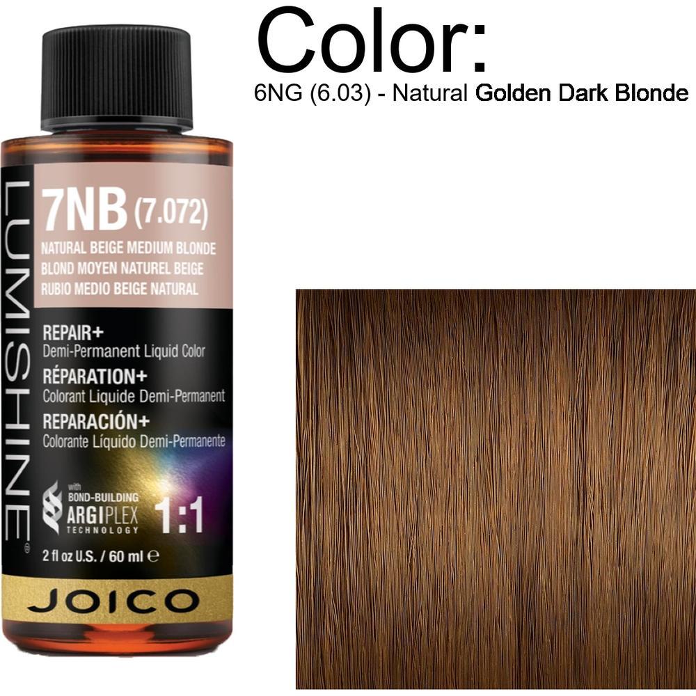 LumiShine Demi Permanent Liquid Color - 6NG (6.03) - Natural Golden Dark Blonde / 2 oz. By Joico