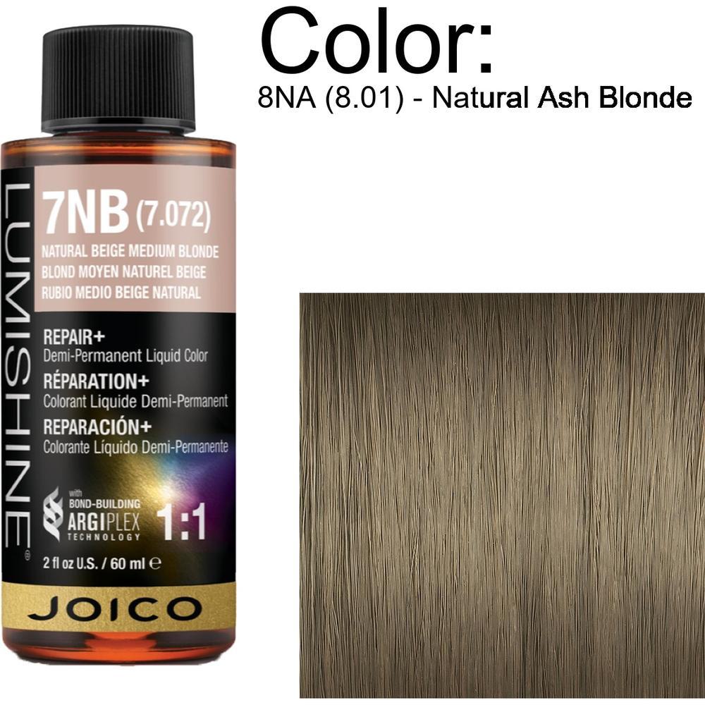 LumiShine Demi Permanent Liquid Color - 8NA (8.01) - Natural Ash Blonde / 2 oz. By Joico