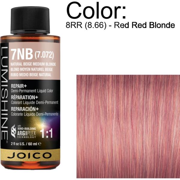LumiShine Demi Permanent Liquid Color - 8RR (8.66) - Red Red Blonde / 2 oz. By Joico