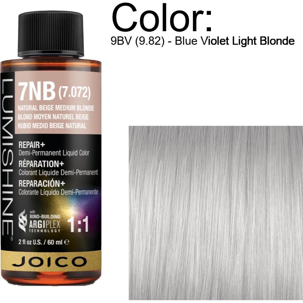 LumiShine Demi Permanent Liquid Color - 9BV (9.82) - Blue Violet Light Blonde / 2 oz. By Joico
