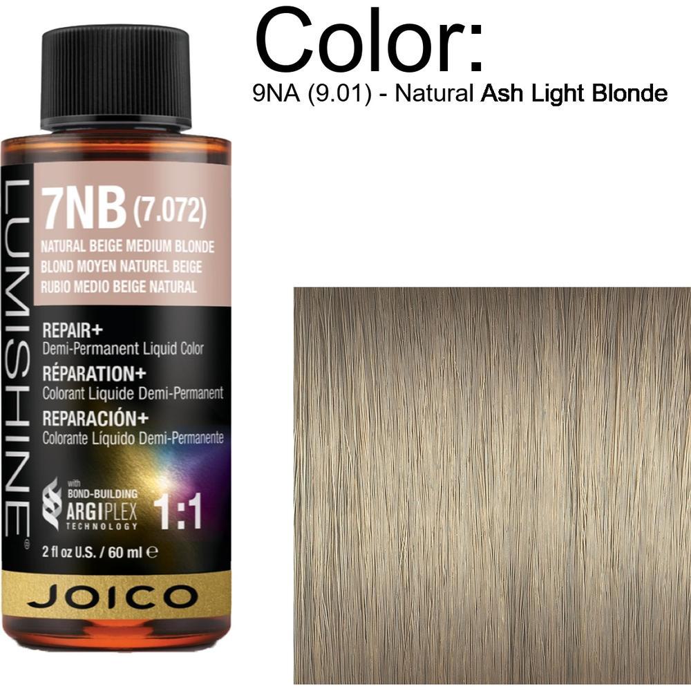 LumiShine Demi Permanent Liquid Color - 9NA (9.01) - Natural Ash Light Blonde / 2 oz. By Joico