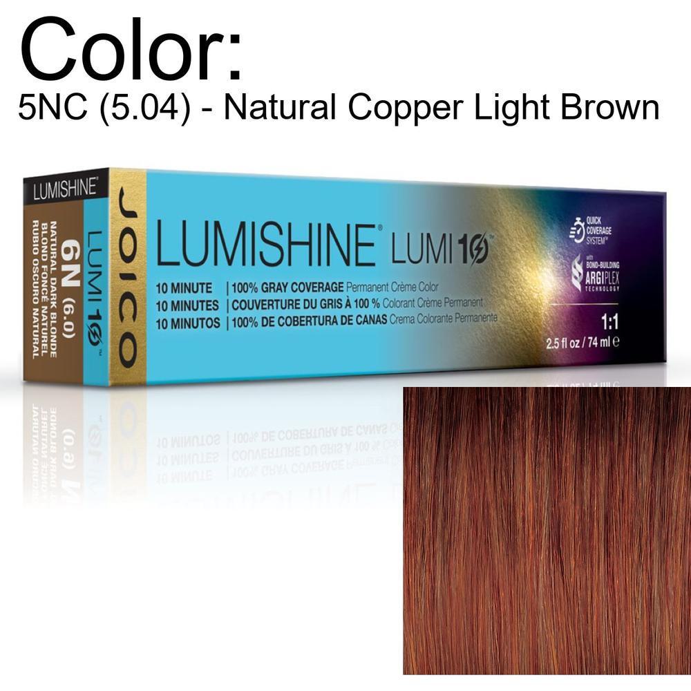 LumiShine Lumi10 Permanent Creme Color - 5NC (5.04) - Natural Copper Light Brown / 2.5 oz. by Joico