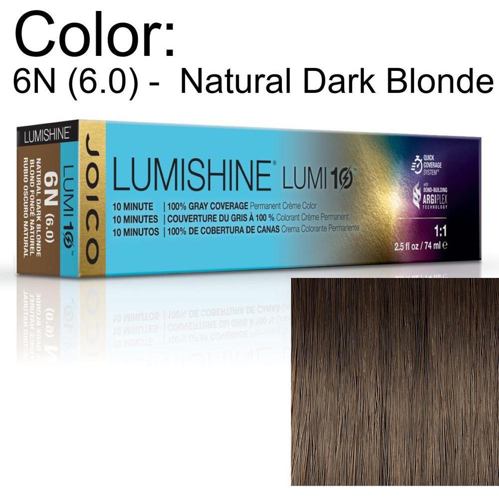 LumiShine Lumi10 Permanent Creme Color - 6N (6.0) -  Natural Dark Blonde / 2.5 oz. by Joico
