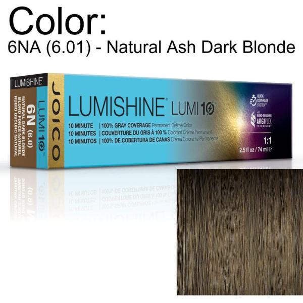 LumiShine Lumi10 Permanent Creme Color - 6NA (6.01) - Natural Ash Dark Blonde / 2.5 oz. by Joico