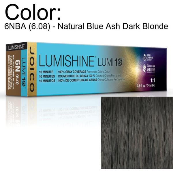 LumiShine Lumi10 Permanent Creme Color - 6NBA (6.08) - Natural Blue Ash Dark Blonde / 2.5 oz. by Joico